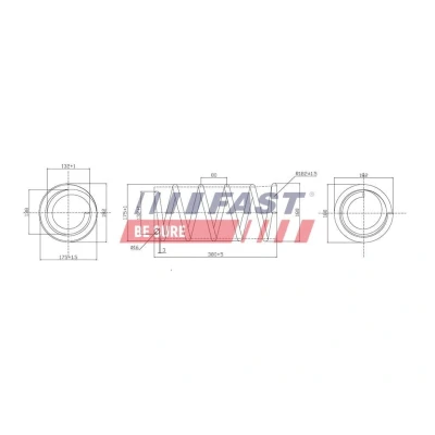 Imagem de FAST FT12282K Mola de suspensão Eixo dianteiro torção
