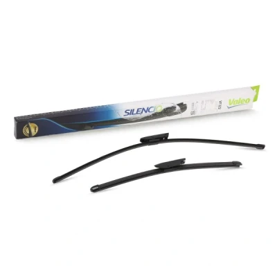 Imagem de Escova do limpa vidros Valeo Silencio X.trm, Flat Blade Set 574363 à frente Sem armação Montagem com baioneta RENAULT: MEGANE 3 Coupe, CLIO