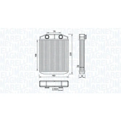 Imagem de MAGNETI MARELLI 350218516000 Radiador Quente