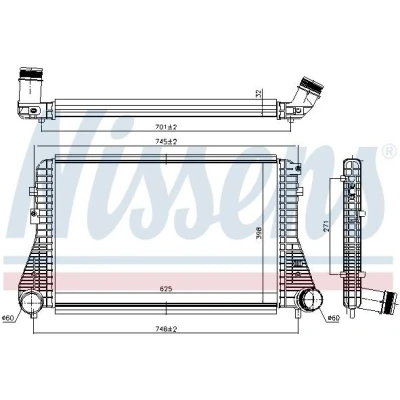 Imagem de NISSENS 96234 Intercooler VOLKSWAGEN: Touran I, Passat CC