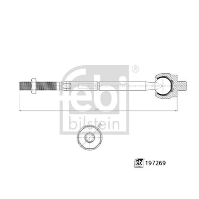 Imagem de FEBI BILSTEIN 197269 Barra Axial da Direção Eixo dianteiro, lado esquerdo, direito 260mm