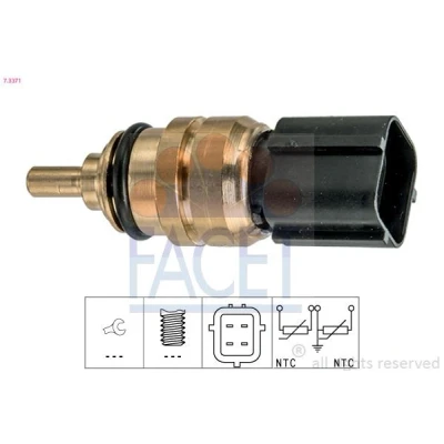 Imagem de FACET 7.3371 Sensor da Temperatura do Líquido de Refrigeração Made in Italy OE Equivalent branco CHEVROLET: Matiz, KIA: Picanto I, HYUNDAI: Getz