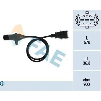 Imagem de FAE 79332 Gerador de Impulsos 3pólos Sensor inductivo com junta HYUNDAI: SANTA FE 2
