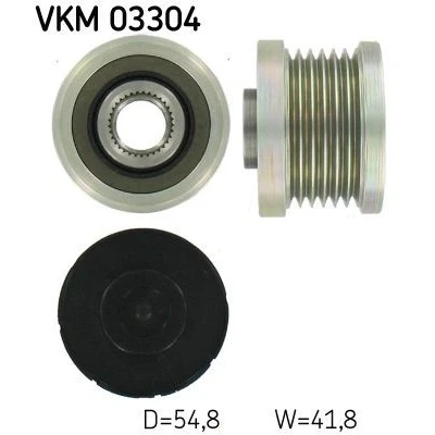 Imagem de SKF VKM 03304 Polia Roda Livre do Alternador PEUGEOT: Partner II Van, 308 I SW, CITROËN: Berlingo II, C5 3