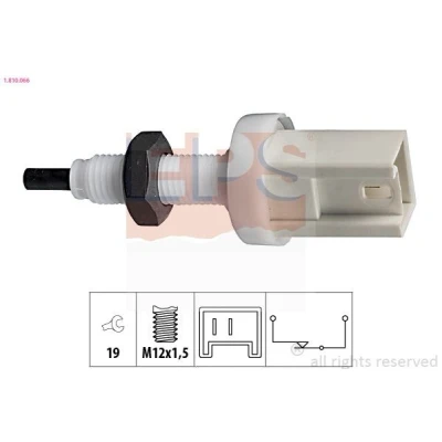 Imagem de EPS 1.810.066 Interruptor de luz stop mecânico M12x1,5 Made in Italy OE Equivalent FIAT: Fiorino II Van