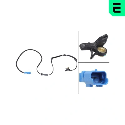 Imagem de OPTIMAL 06 S123 Sensor de ABS Eixo dianteiro, lado direito activo 1215 CITROËN: C5 I Hatchback