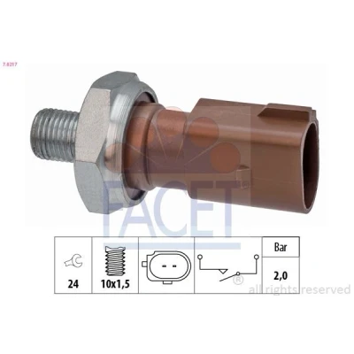 Imagem de FACET 7.0217 Sensor Pressão do Óleo 10x1,5 2bar