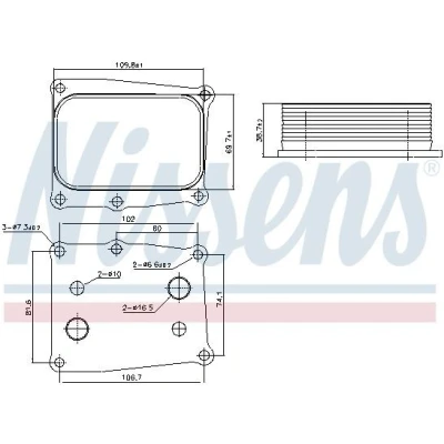 Imagem de NISSENS 91377 Radiador de Óleo sem caixa do filtro óleo HONDA: CIVIC 9