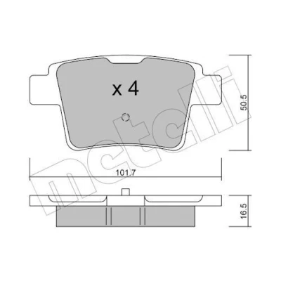 Imagem de METELLI 22 0677 0 Jogo de pastilhas para travão disco excl. contacto aviso desgaste FORD: MONDEO 3, 3 Kombi, Stufenheck