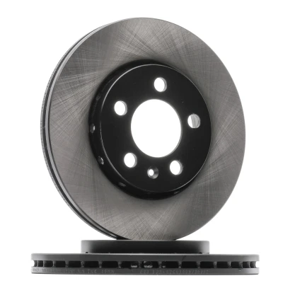 Imagem de METZGER 6110627 Disco de travão Eixo dianteiro 255,8 22 5 100 interior ventilado pintado, Polimento cruzado alto carbono com parafusos