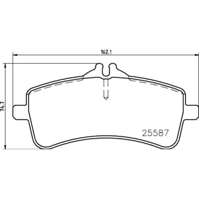 Imagem de BREMBO P 50 131 Jogo de pastilhas para travão disco preparado indicador aviso desgaste com parafusos pinça acessórios