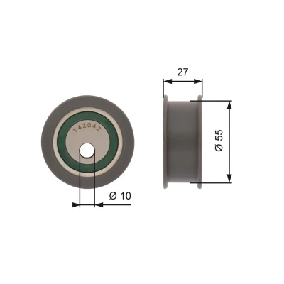 Imagem de GATES T42042A Rolo tensor, correia dentada Tru Power