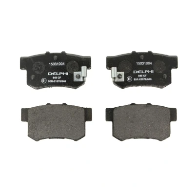 Imagem de DELPHI LP948 Jogo de pastilhas para travão disco com avisador sonoro desgaste sem chapa anti ruído acessórios HONDA: CIVIC 7 Hatchback