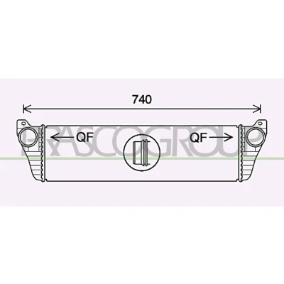Imagem de PRASCO ME910N001 Intercooler com acoplamentos rápidos