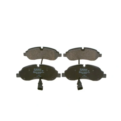 Imagem de BOSCH 0 986 494 845 Jogo de pastilhas para travão disco Baixo teor metálico incl. contacto aviso desgaste com chapa anti ruído