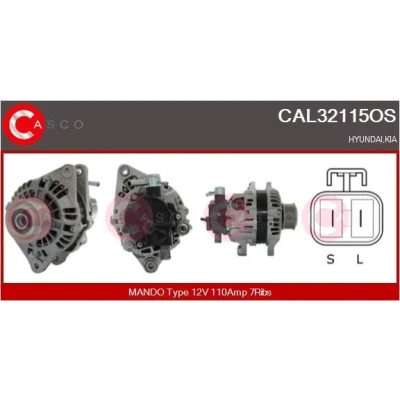 Imagem de CASCO CAL15134AS Alternador 12V 120A RENAULT: LAGUNA 2 Grandtour, Vel Satis Hatchback, 1, OPEL: Vivaro A Van