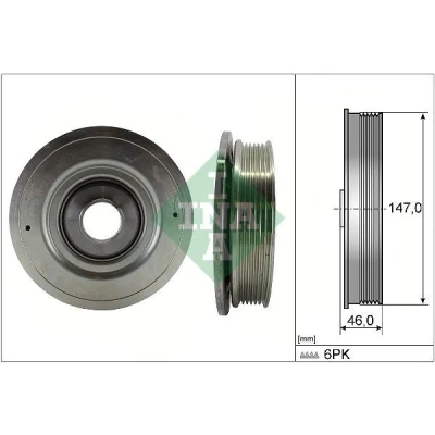 Imagem de INA 544 0094 10 Polia da Cambota 146,50 RENAULT: LAGUNA 2 Grandtour, Vel Satis, TRAFIC Bus