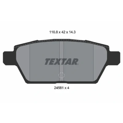 Imagem de TEXTAR 2458102 Jogo de pastilhas para travão disco não preparado indicador aviso desgaste MAZDA: 6 SW, Sedan, Hatchback