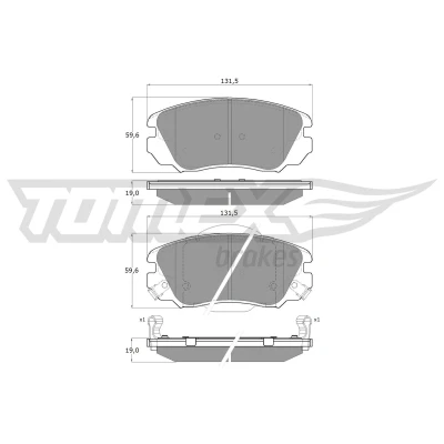 Imagem de TOMEX brakes TX 16 33 Jogo de pastilhas para travão disco Eixo dianteiro com avisador sonoro desgaste OPEL: Insignia A Sports Tourer