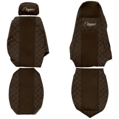 Imagem de F CORE Elegance FX03 BROWN Capa para banco de automóvel castanho Estampado Couro artificial à frente