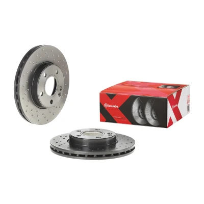 Imagem de BREMBO 09.B343.4X Disco de travão 280 25 5 perfurado/ventilado revestido alto carbono com parafusos MERCEDES BENZ: Classe A, CLA Coupe, B