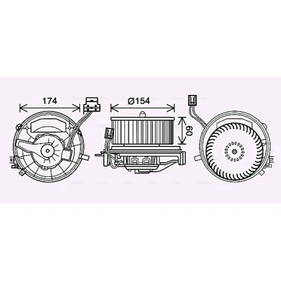 Imagem de PRASCO VN8399 Motor eléctrico, ventilador do habitáculo 12