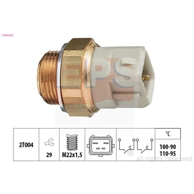 Imagem de EPS 1.850.624 Interruptor de temperatura, ventilador do radiador M22x1,5 Made in Italy OE Equivalent FORD: FIESTA 3, Escort 5