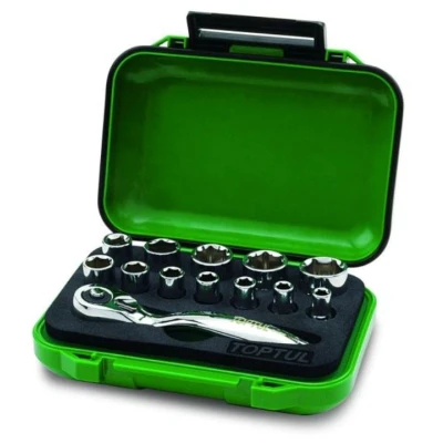 Imagem de TOPTUL GABW1301 Conjunto de soquete 13 Sextavado 1/4 com roquete