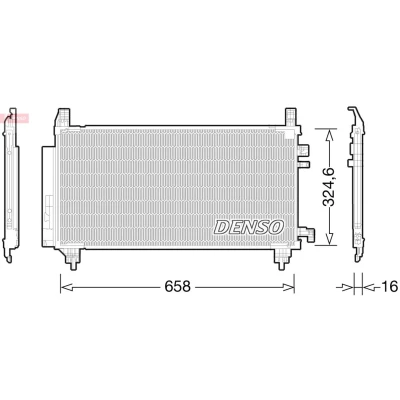 Imagem de DENSO DCN50046 Condensador com secador 658x491,8x16 R 134a 658