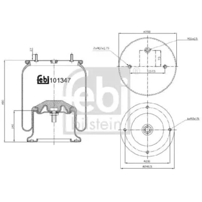 Imagem de Fole de mola, suspensão pneumática FEBI BILSTEIN 101347