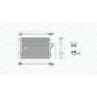 Imagem de MAGNETI MARELLI 350203778000 Condensador com secador 513x379,4x16 379,4 513 16