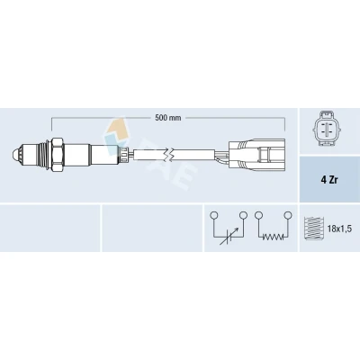 Imagem de FAE 77790 Sonda lambda MITSUBISHI: Lancer 8 Limousine,