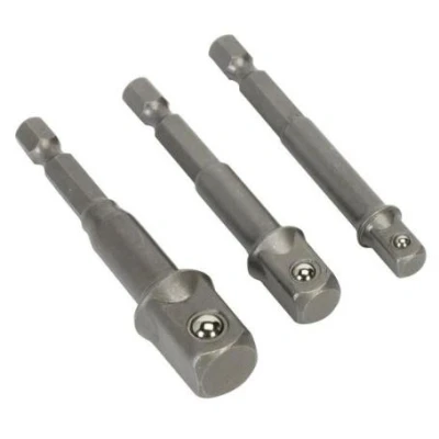 Imagem de SEALEY AK4929 Conjunto de pontas aparafusar adaptadores quadrados 6,3 (1/4&quot;), 10 (3/8&quot;), 12,5 (1/2&quot;) 3 1/4 75, 65 (x2) aço cromo vanádio