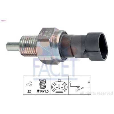 Imagem de FACET 7.6117 Interruptor, luz de marcha atrás Made in Italy OE Equivalent IVECO: DAILY 2 Pritsche/Fahrgestell