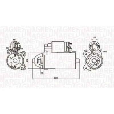 Imagem de MAGNETI MARELLI 063721336010 Motor de arranque 12V 1,4kW 10 FORD: Transit Connect Mk1 Van