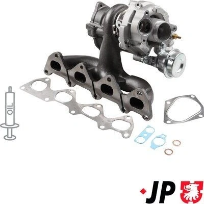 Imagem de JP GROUP 1117403000 Turbocompressor accionado pelos gases de escape incl. Kit juntas VOLKSWAGEN: Golf 5