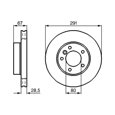 Imagem de BOSCH 0 986 478 691 Disco de travão 291 28,2 5 120,65 ventilado, interior ventilado oleado JAGUAR: XJ Coupe, Sedan