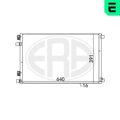 Imagem de ERA 667021 Condensador sem secador RENAULT: MEGANE 2, 2 Kombi
