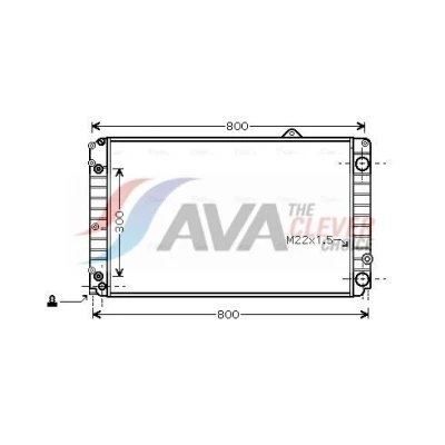 Imagem de AVA COOLING SYSTEMS AIA2099 Radiador, arrefecimento do motor Alumínio 720mm 438mm 40mm com radiador de óleo Aletas refrigeração soldadas
