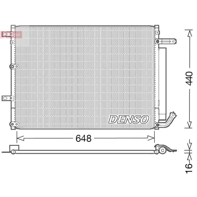 Imagem de DENSO DCN06018 Condensador com secador 608x453.7x16 R 134a 608