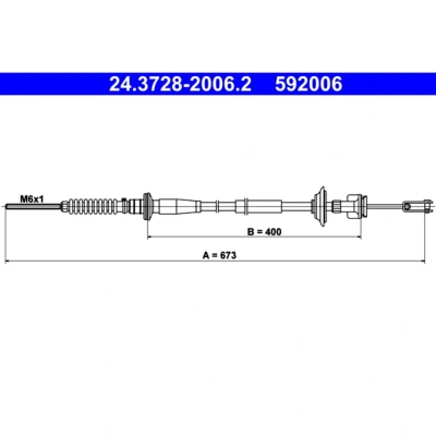 Imagem de ATE 24.3728 2006.2 Cabo de Embreagem SUZUKI: IGNIS 2