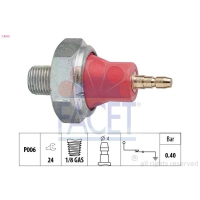 Imagem de FACET 7.0015 Sensor Pressão do Óleo 1/8 GAS Made in Italy OE Equivalent OPEL: Corsa C Hatchback, B Frontera SUV