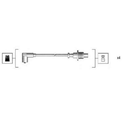 Imagem de MAGNETI MARELLI 941135160703 Jogo de Cabos Vela PEUGEOT: 306 Hatchback, 405 I Sedan, 205 Cabrio, CITROËN: Berlingo / First Van
