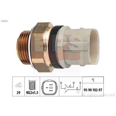 Imagem de EPS 1.850.652 Interruptor de temperatura, ventilador do radiador M22x1,5 Made in Italy OE Equivalent VOLKSWAGEN: Golf 3, 4, 4 Variant