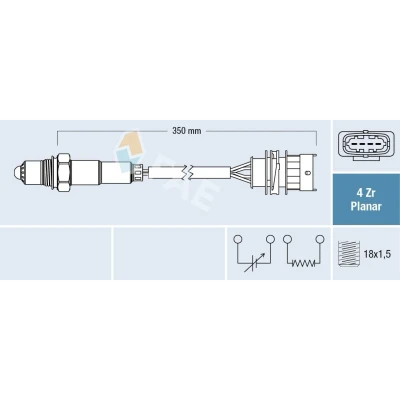 Imagem de FAE 77498 Sonda lambda de regulação, plana OPEL: Corsa D Hatchback, E Meriva B