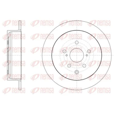 Imagem de REMSA Disco de travão Eixo traseiro 309mm 10mm 5 114,3mm cheio 61815.00 424310E020,4243148070 Discos