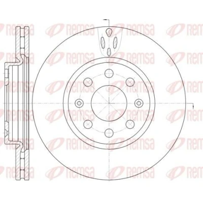 Imagem de REMSA 6981.10 Disco de travão Eixo dianteiro 257,2, 257,2 22 6 ventilado FIAT: Grande Punto Hatchback, Evo III Hatchback