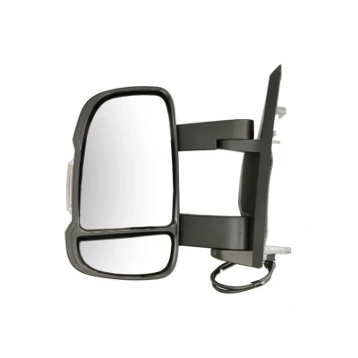 Imagem de espelho retrovisor Spj E 2339 esquerda granulado branco manual convexo, com sensor de temeperatura, braço do tamanho médio para veículo