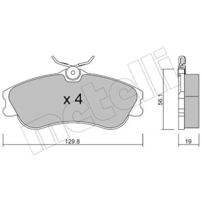 Imagem de METELLI 22 0217 1 Jogo de pastilhas para travão disco excl. contacto aviso desgaste CITROËN: Xsara Picasso, Berlingo / First I Van