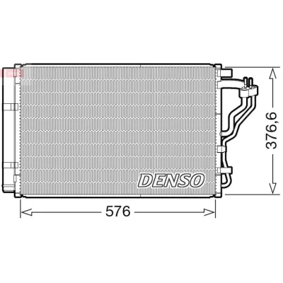 Imagem de DENSO DCN43008 Condensador com secador R 134a KIA: cee‘d II Hatchback
